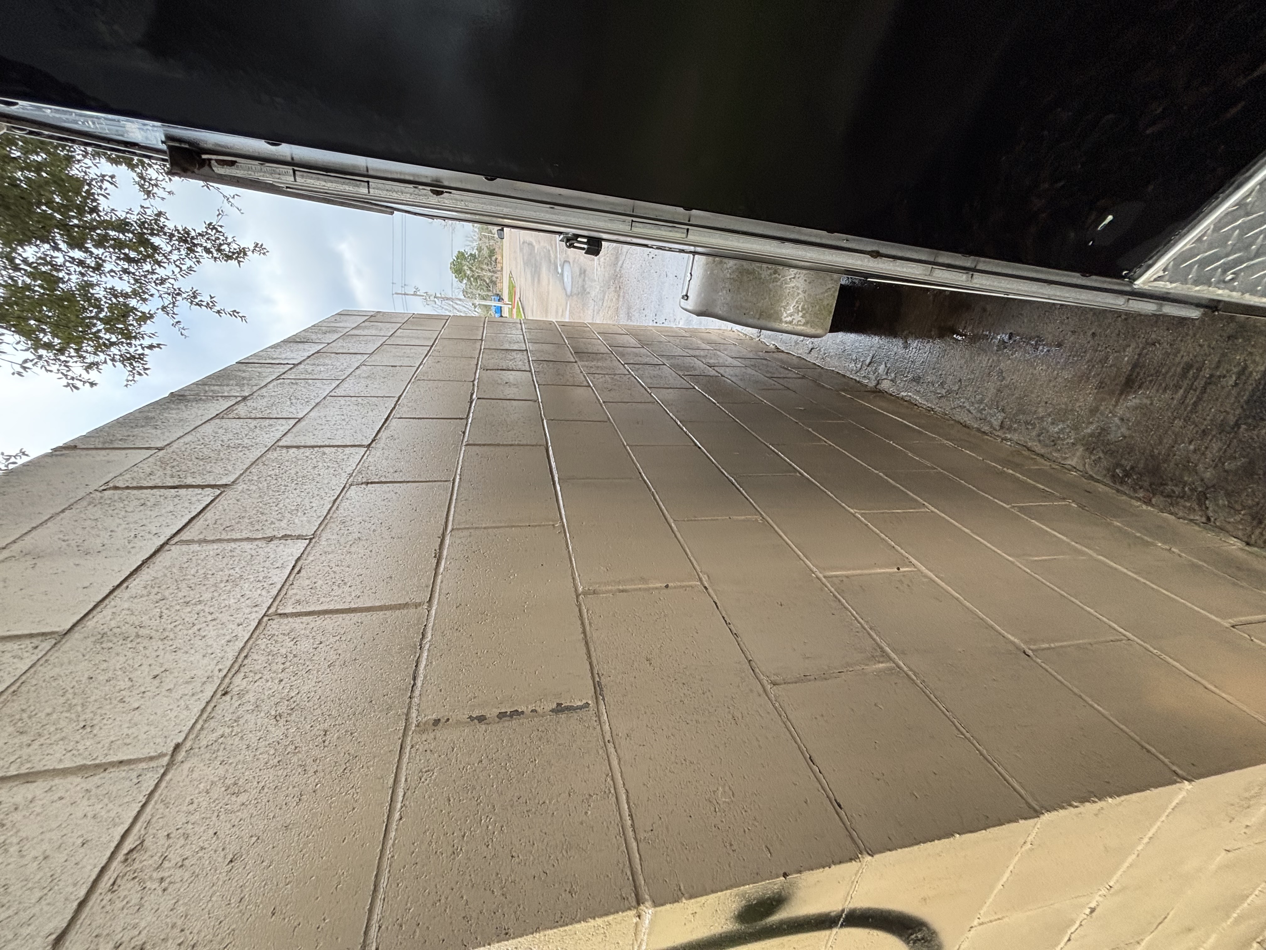 Clean brick pavers after