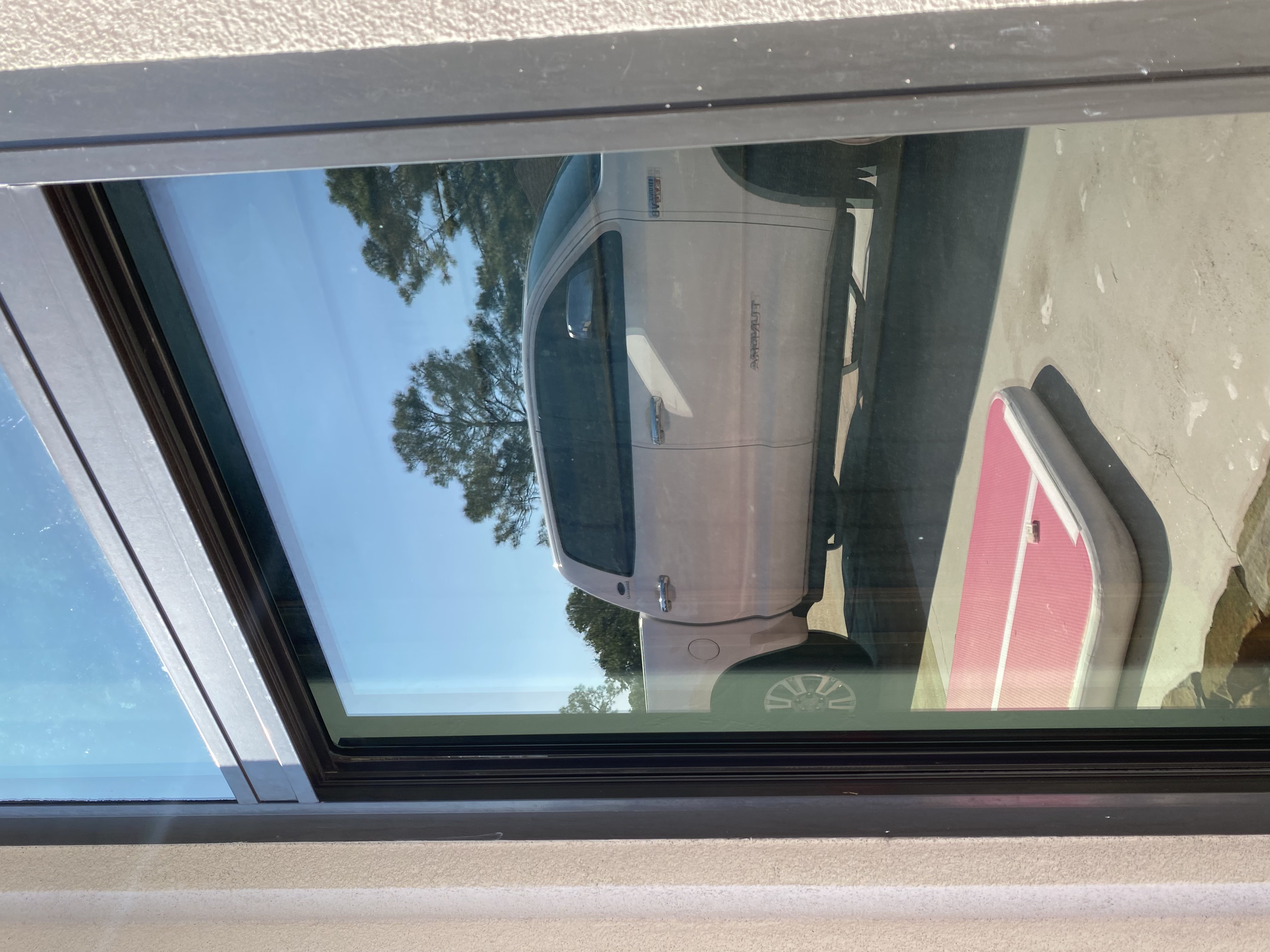 Clean sliding glass door after